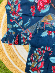 Blue Blossom - Frill top & Shorts Set 1 - 2yrs